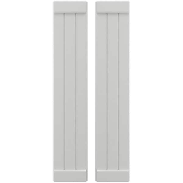 Ekena Millwork Americraft 3-Board Exterior Wood Joined Board-n-Batten Shutters w/ End Batten, ARW103BB311X33STH, PR ARW103BB311X33STH - main